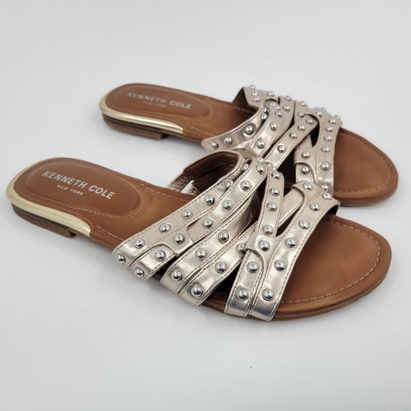 Kenneth Cole Mustard Leather Sandals Size 7 main image 1